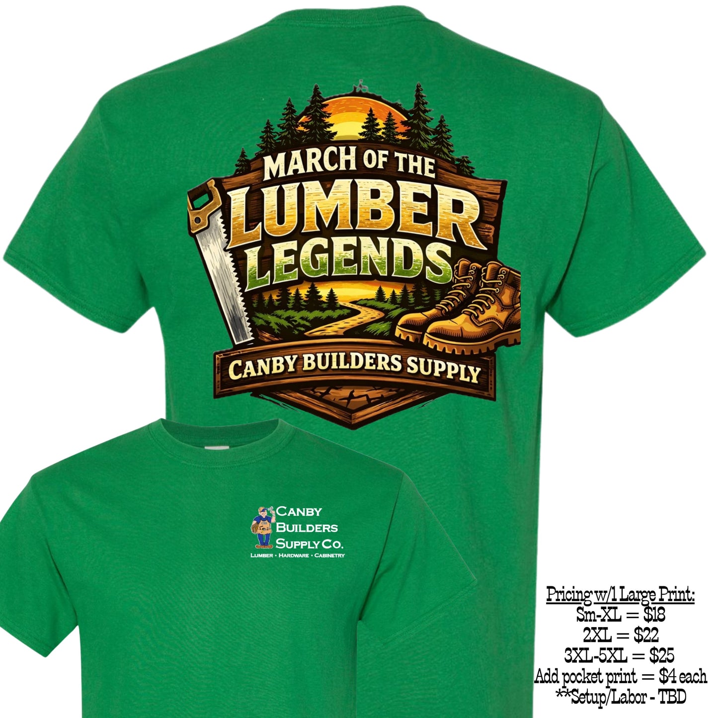 March of the Lumber Legends T-Shirts (2XL)
