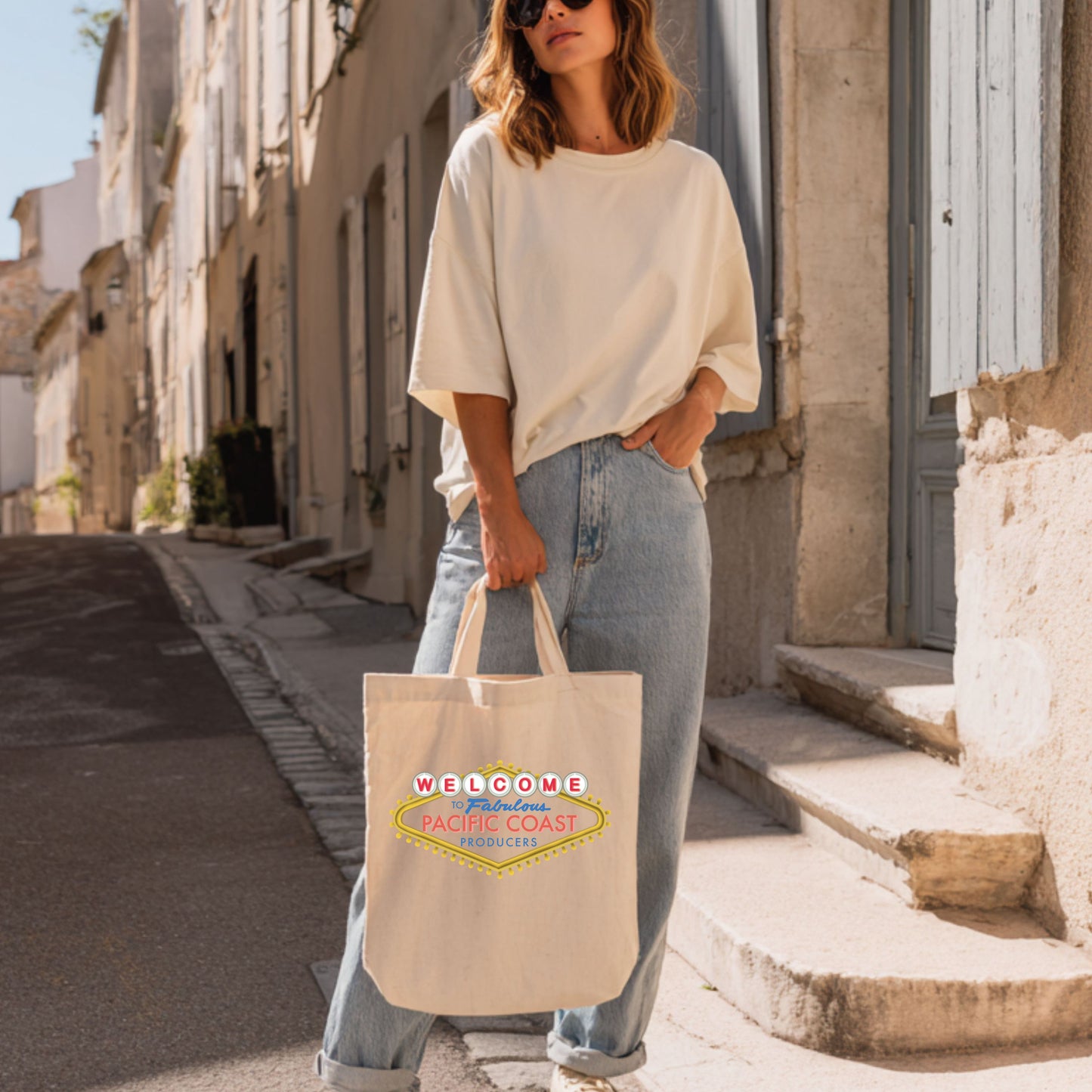 PCP Tote bag - white cotton