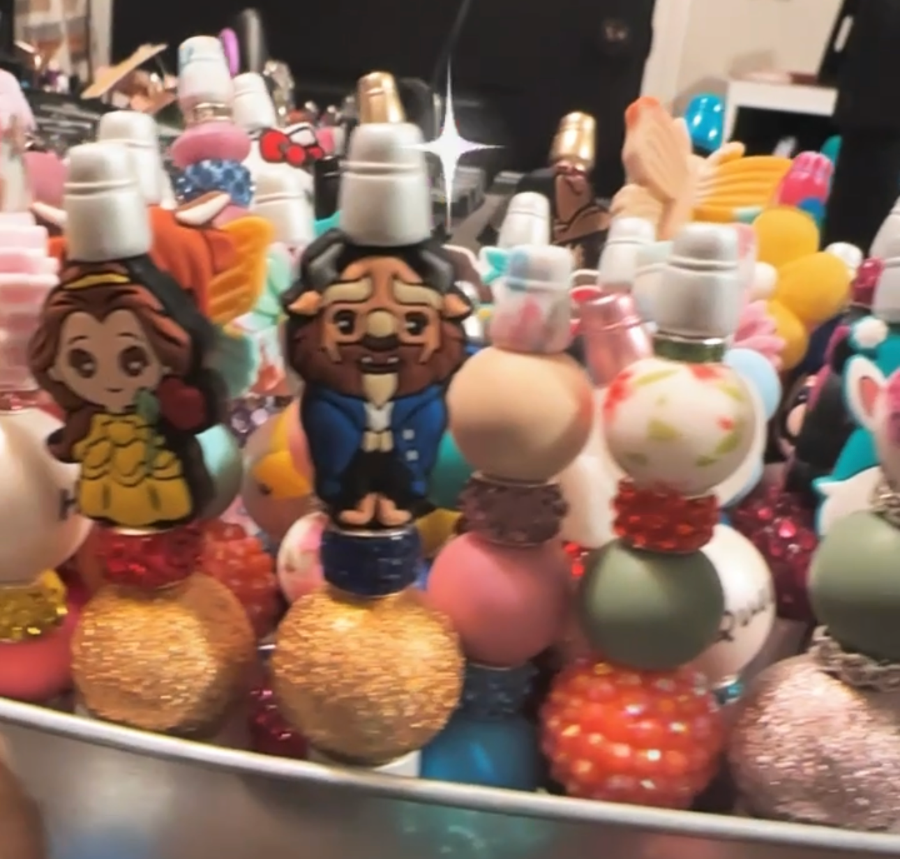 Beaded Pens with Focal - With character, or other item