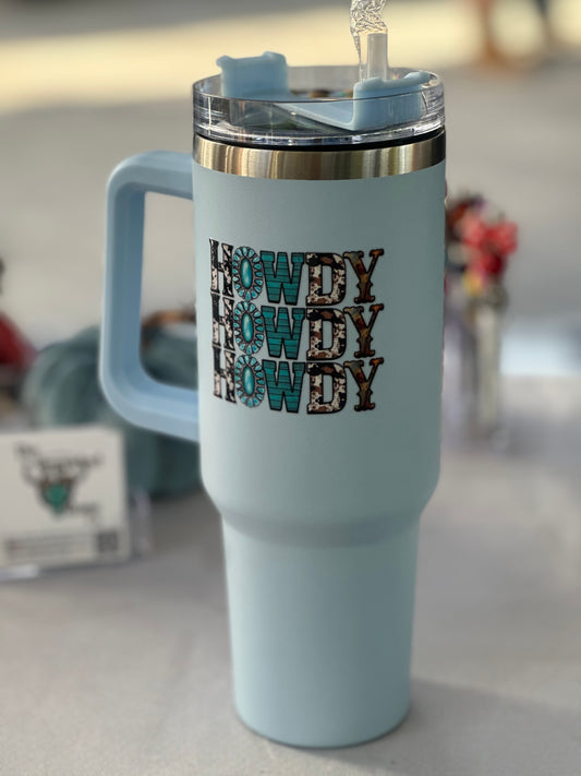 HOWDY 40 oz Tumbler - Blue