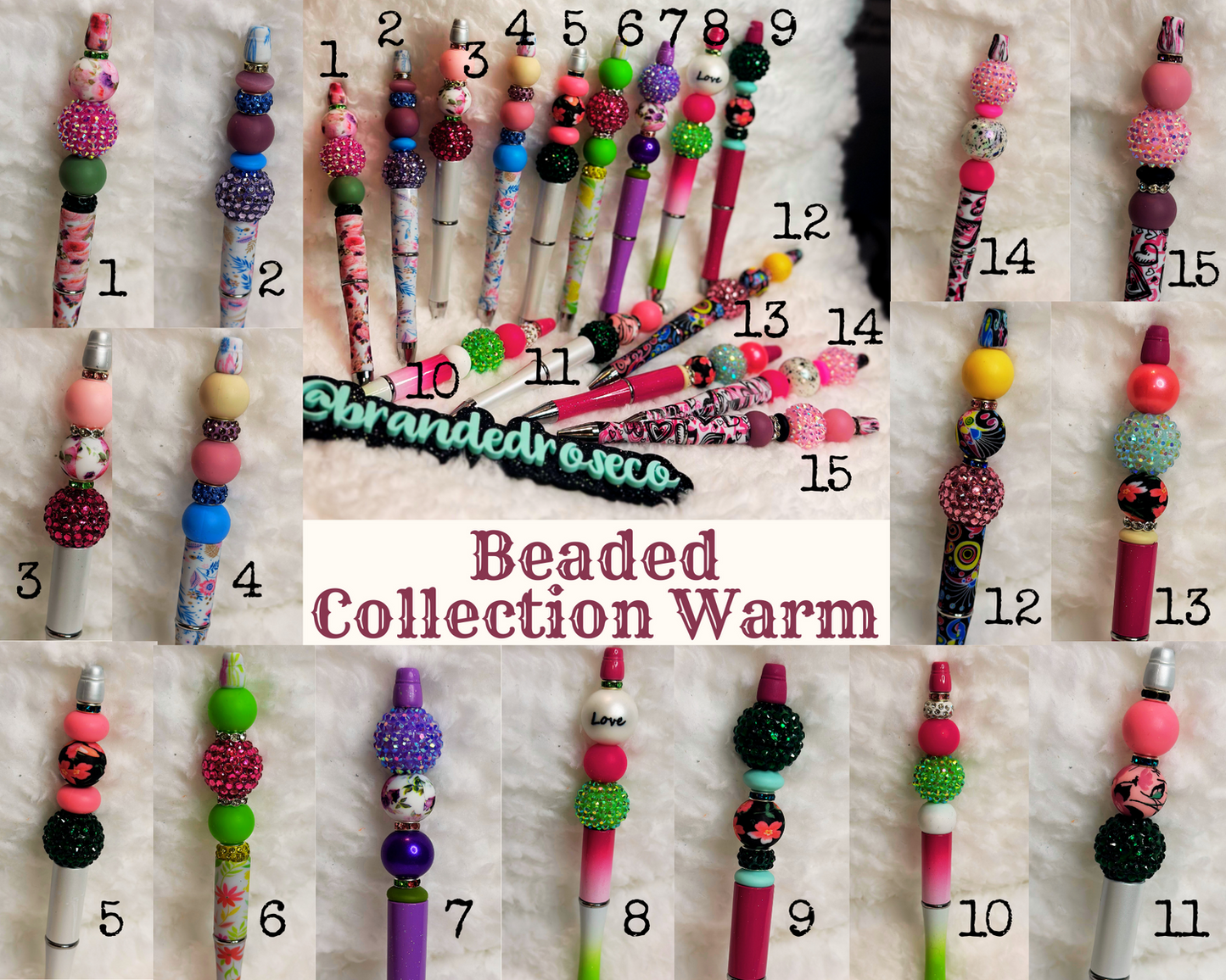 Pens - Beaded Collection - warm