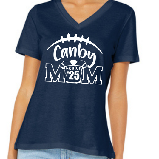 Canby - V-NECK TEE NAVY (ladies loose fit)