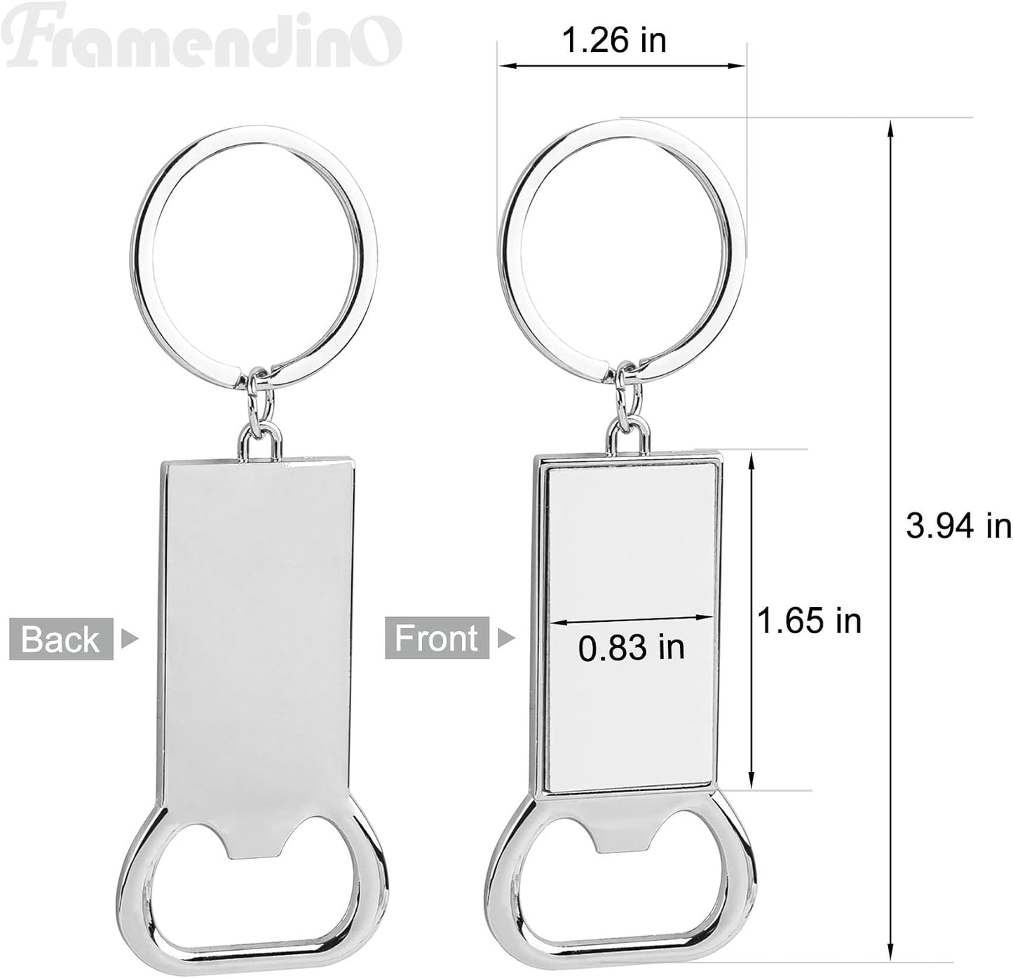 PCP Keychain Bottle Opener - round or rectangle