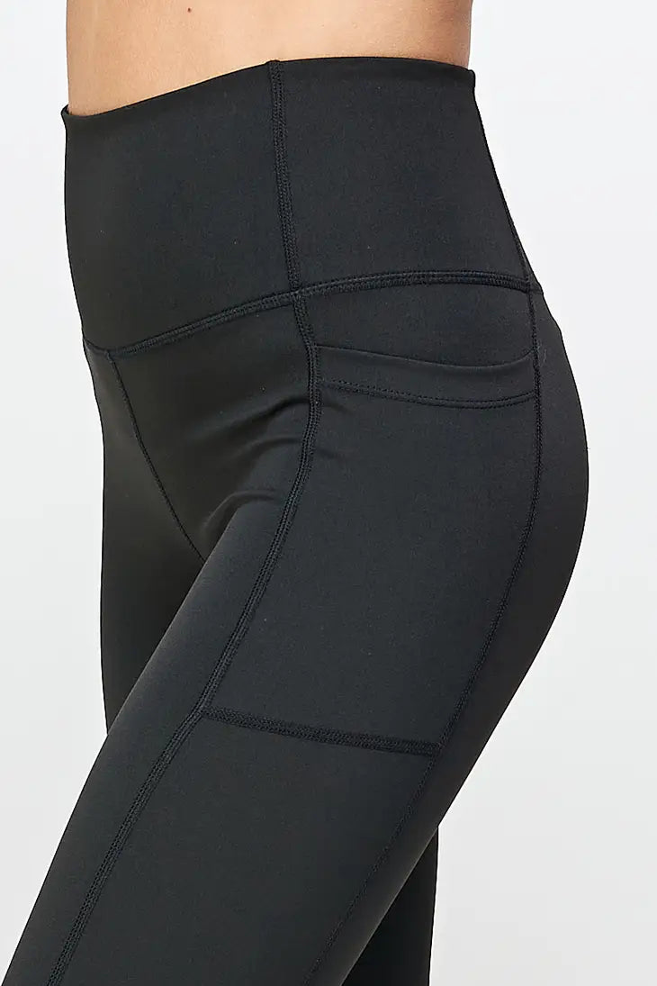 Leggings with Side Pockets - Black