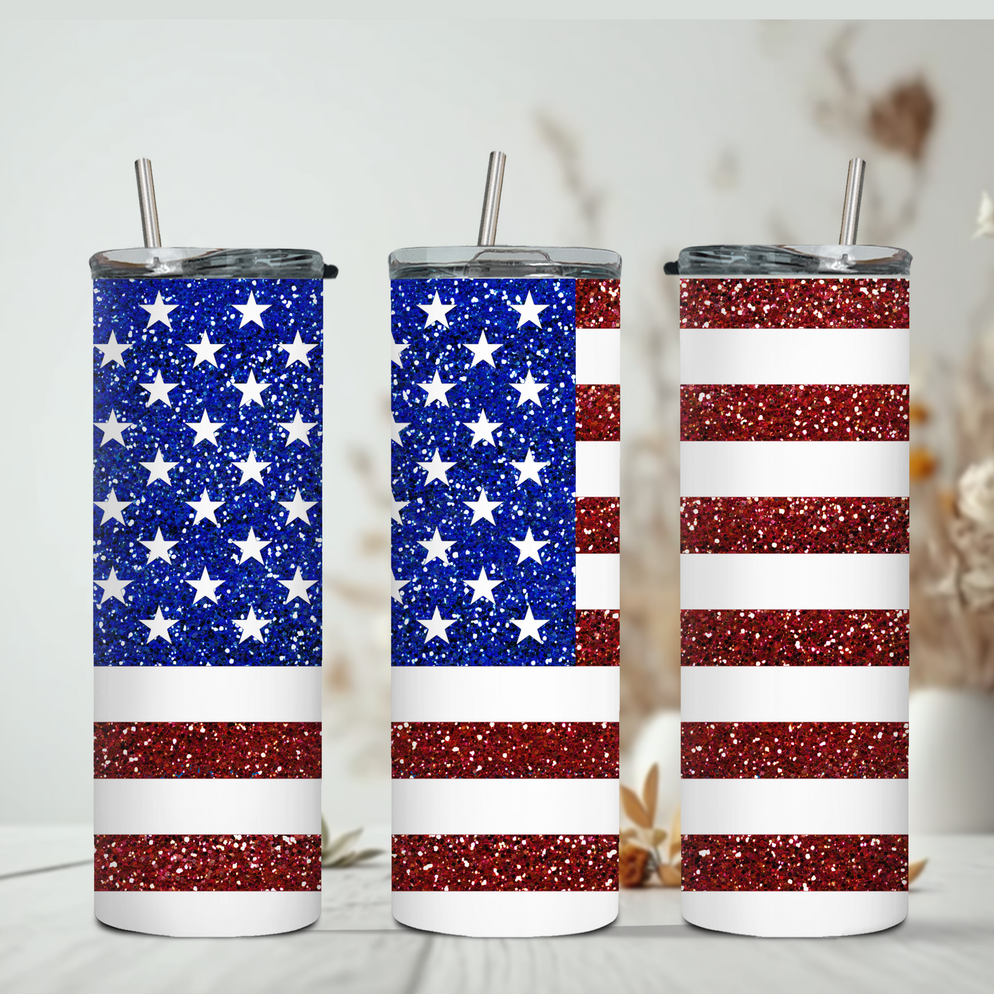 Sparkle Flag Tumbler 20 oz