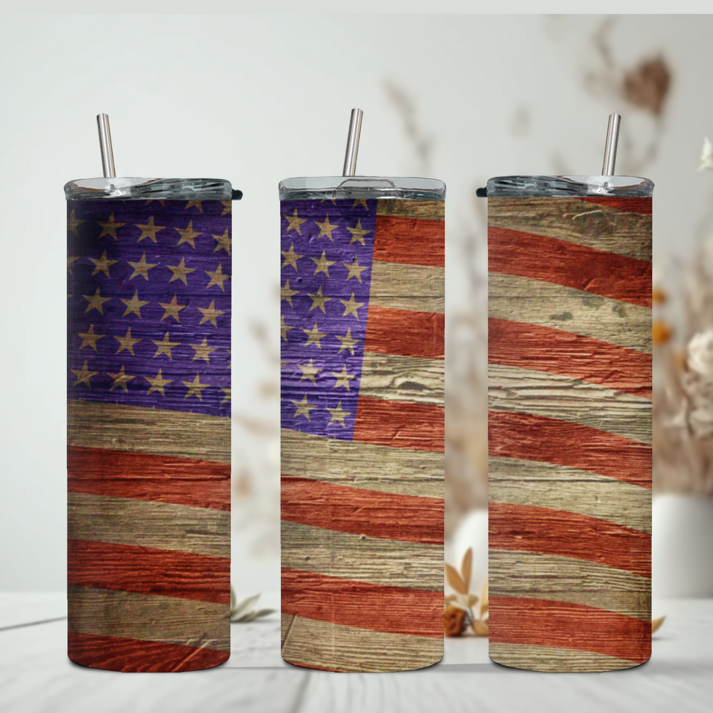 Distressed Flag Tumbler 20 oz