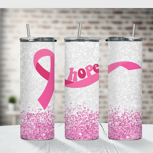 Hope Pink Ribbon Tumbler 20 oz