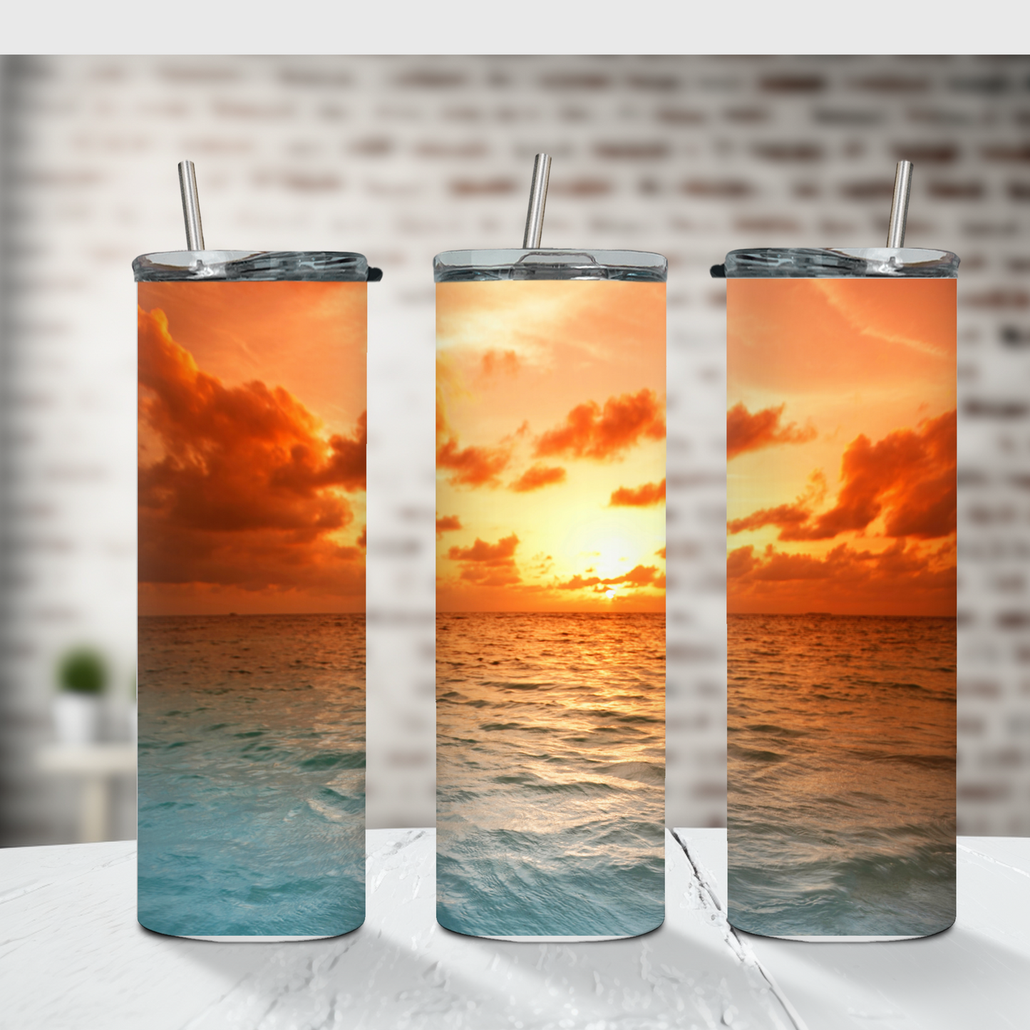 Ocean Sunset Tumbler 20 oz