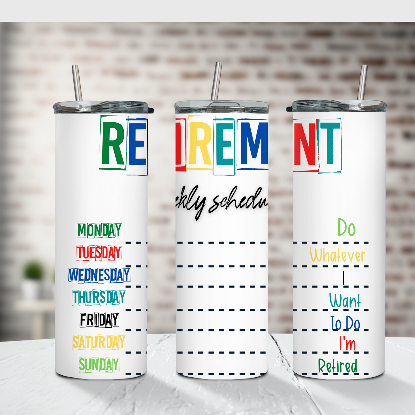 Retirement Schedule Tumbler 20 oz