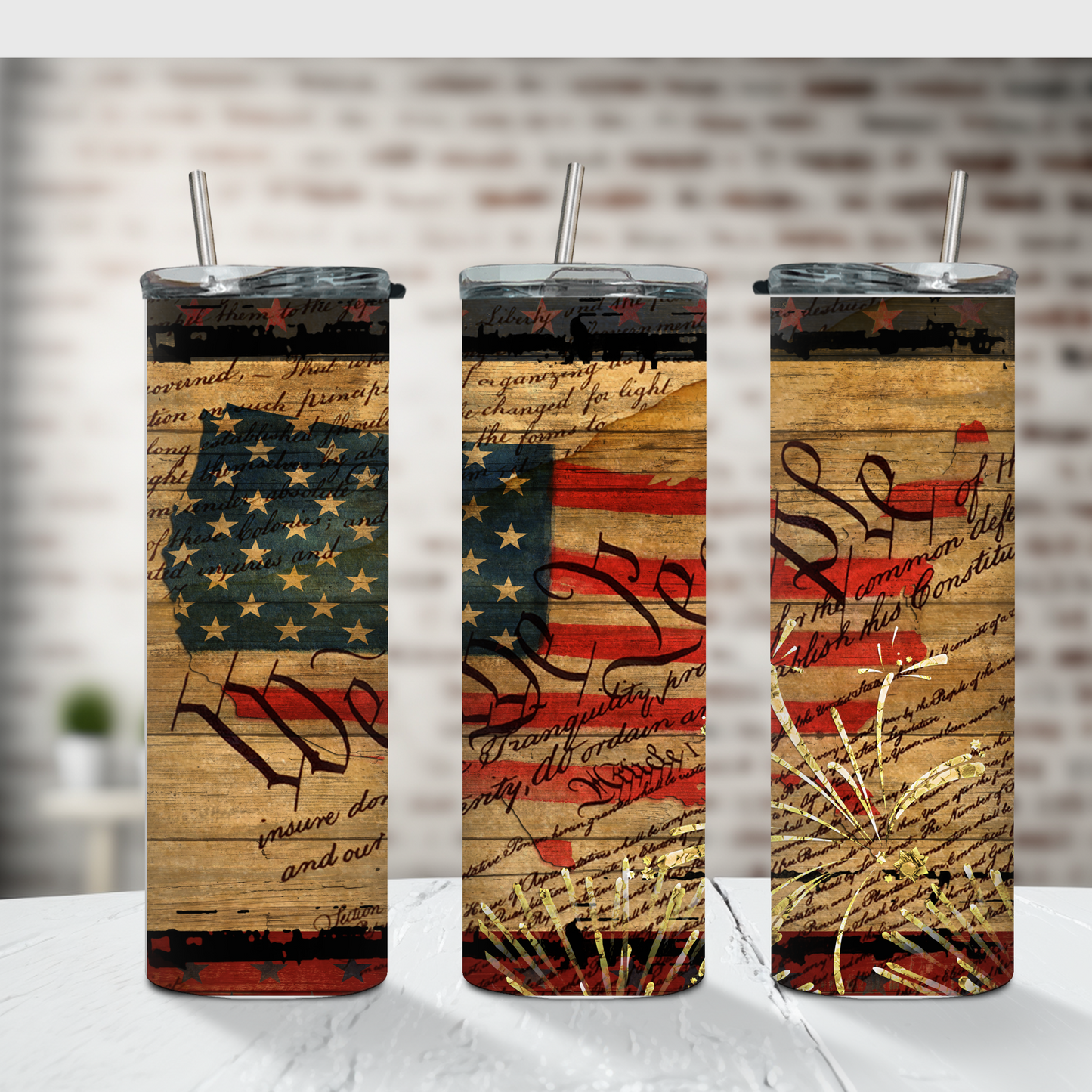 We The People Fireworks Tumbler 20 oz